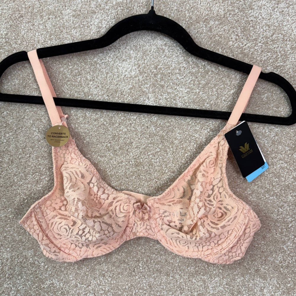 NWT WACOAL Halo Lace Underwire Bra Women 32C Convertible